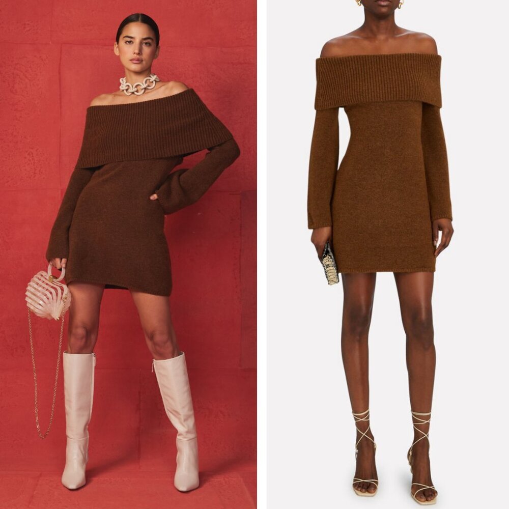 NWT Cult Gaia Sophie Knit Dress Henna Melange